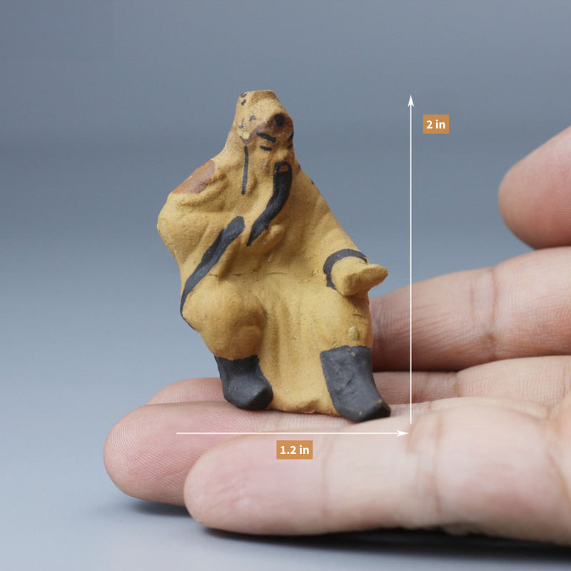 Chinesische Schlammfiguren 3er-Set | Handgefertigtes Bonsai-Dekor