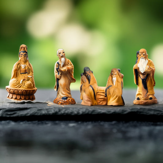 A lineup of our bonsai mudmen. The collection includes chinese mudmen and other classic mudmen figurines.