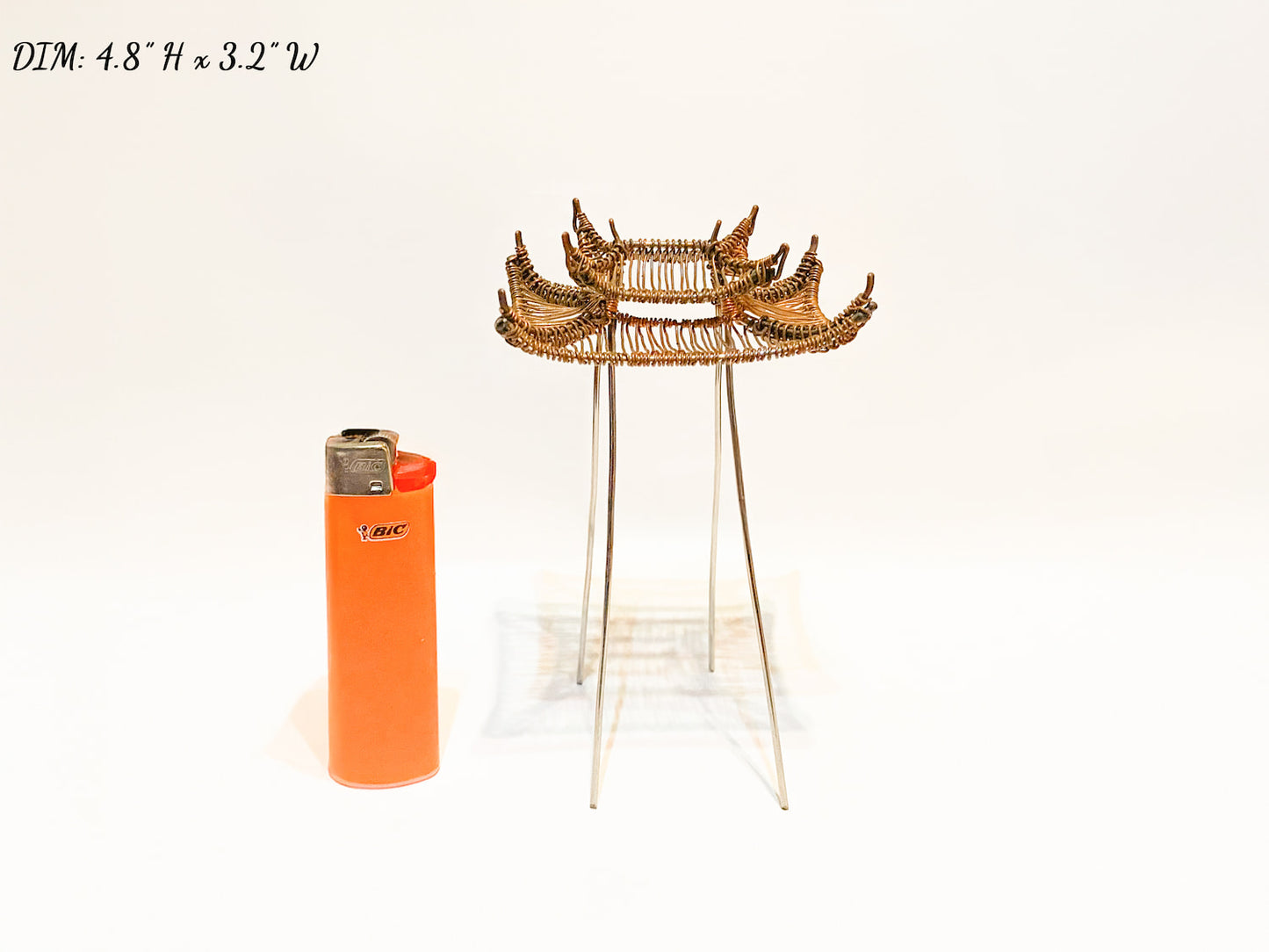 Hand-Woven Copper Pagoda | Vertical Architecture (4.8")