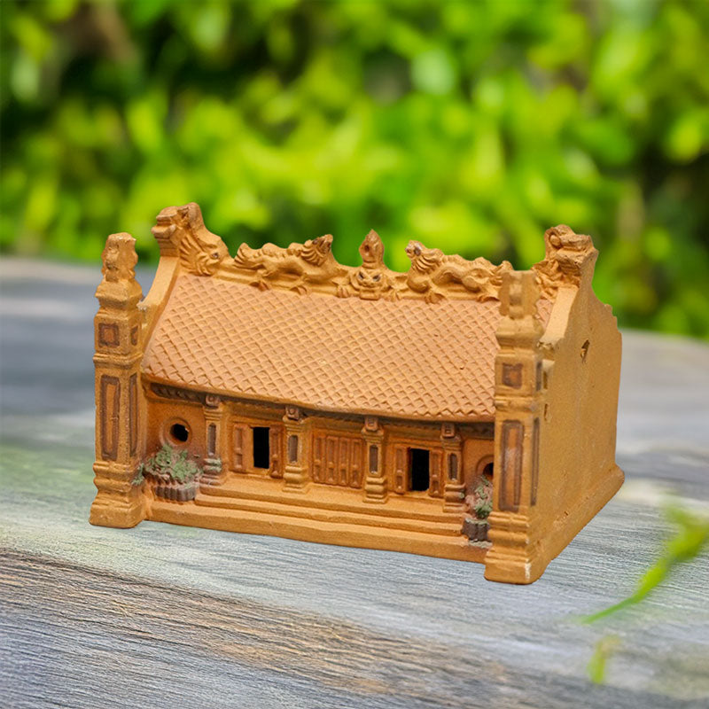 Miniature Vietnamese ceramic Temple Figurine - Authentic Bat Trang Ceramic