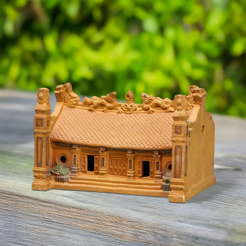 : Miniature Vietnamese ceramic Temple Figurine - Authentic Bat Trang Ceramic
