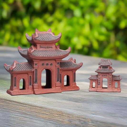 Miniature Three Entrance Gate | Bonsai Figurine & Aquarium Decor
