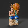 Strong Man "Lu Zhishen" Lifting Pot | Glazed Ceramic | 16.1" H