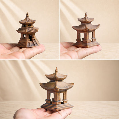 Japanische Miniaturpagoden (3er-Set) | Bonsai-Figuren &amp; Zen-Garten-Dekor