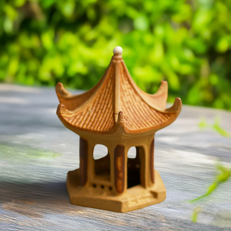 Miniature Ceramic Pagoda | Bat Trang Hexagonal Pavilion