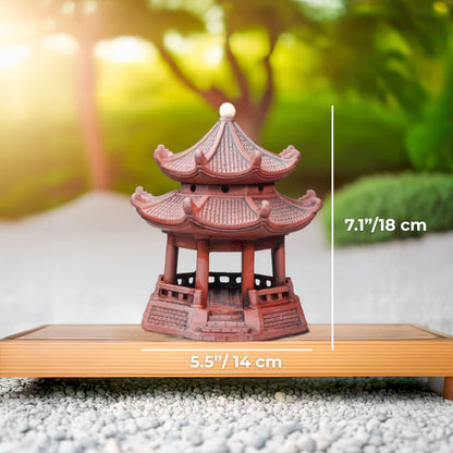 Handcrafted Ceramic Octagonal Pavilion Statue