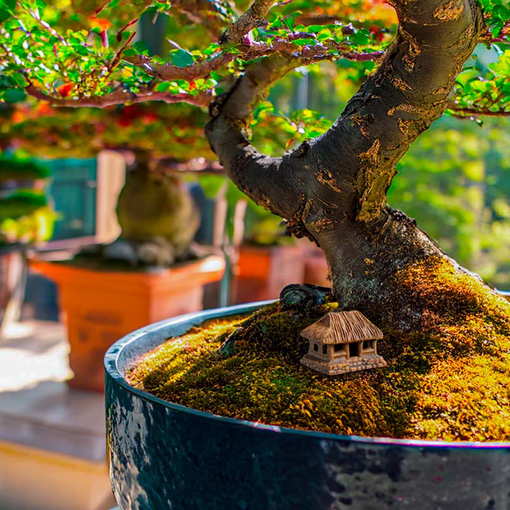 Thatched House Figurine | Unglazed Ceramic | 2.7" L