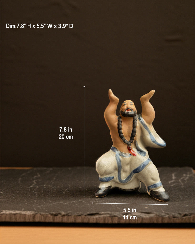 Lu Zhishen Figurine Bonsai Planter | Unique Ceramic Statue Pot