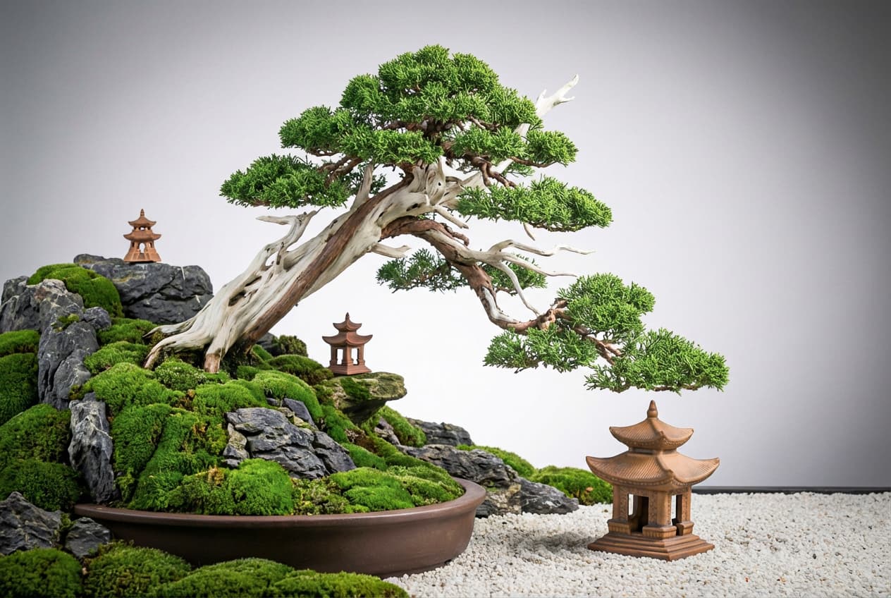 Miniature Japanese Pagoda Set (3 pcs) | Ceramic | 3.9" H