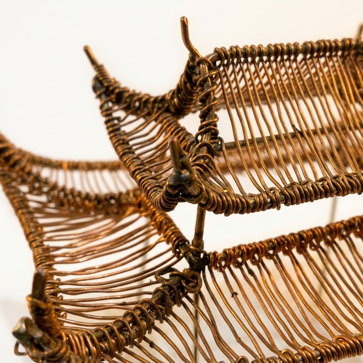 Hand-Woven Copper Pagoda | Wide Architecture (4")