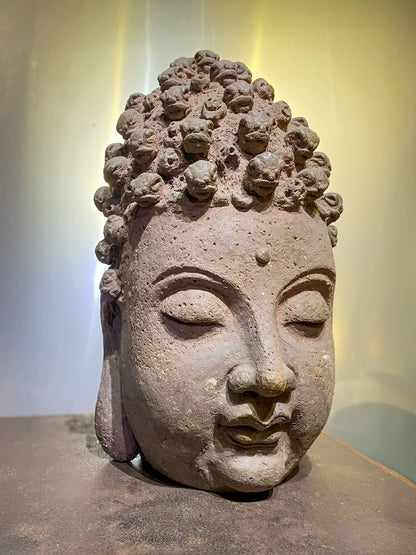 The Cycle of Rebirth: Qilin Buddha | Chamotte Ceramic Sculpture (14")