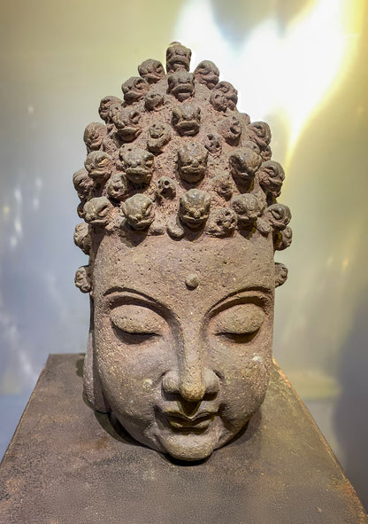 The Cycle of Rebirth: Qilin Buddha | Chamotte Ceramic Sculpture (14")