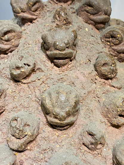 The Cycle of Rebirth: Qilin Buddha | Chamotte Ceramic Sculpture (14")