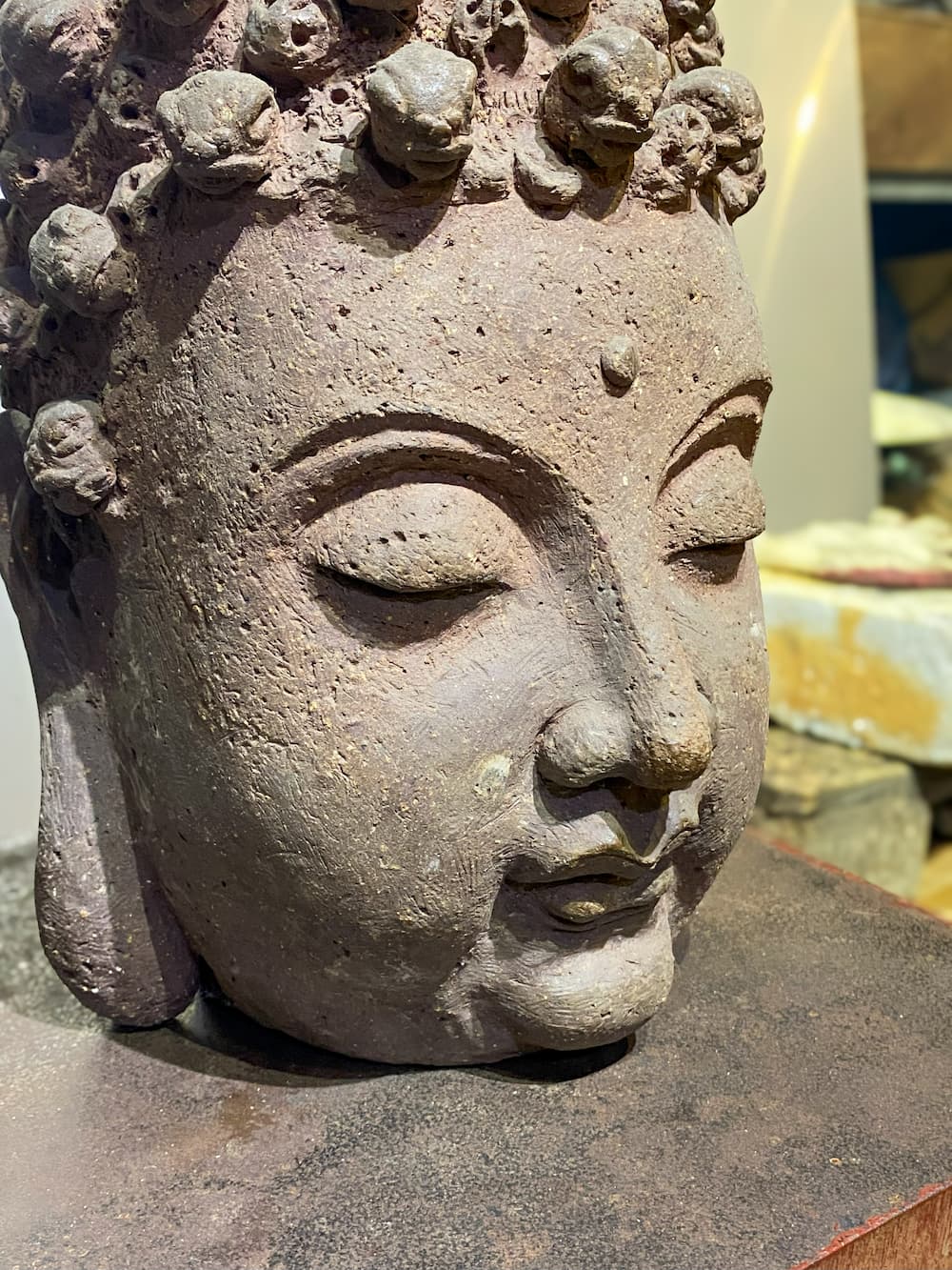 The Cycle of Rebirth: Qilin Buddha | Chamotte Ceramic Sculpture (14")