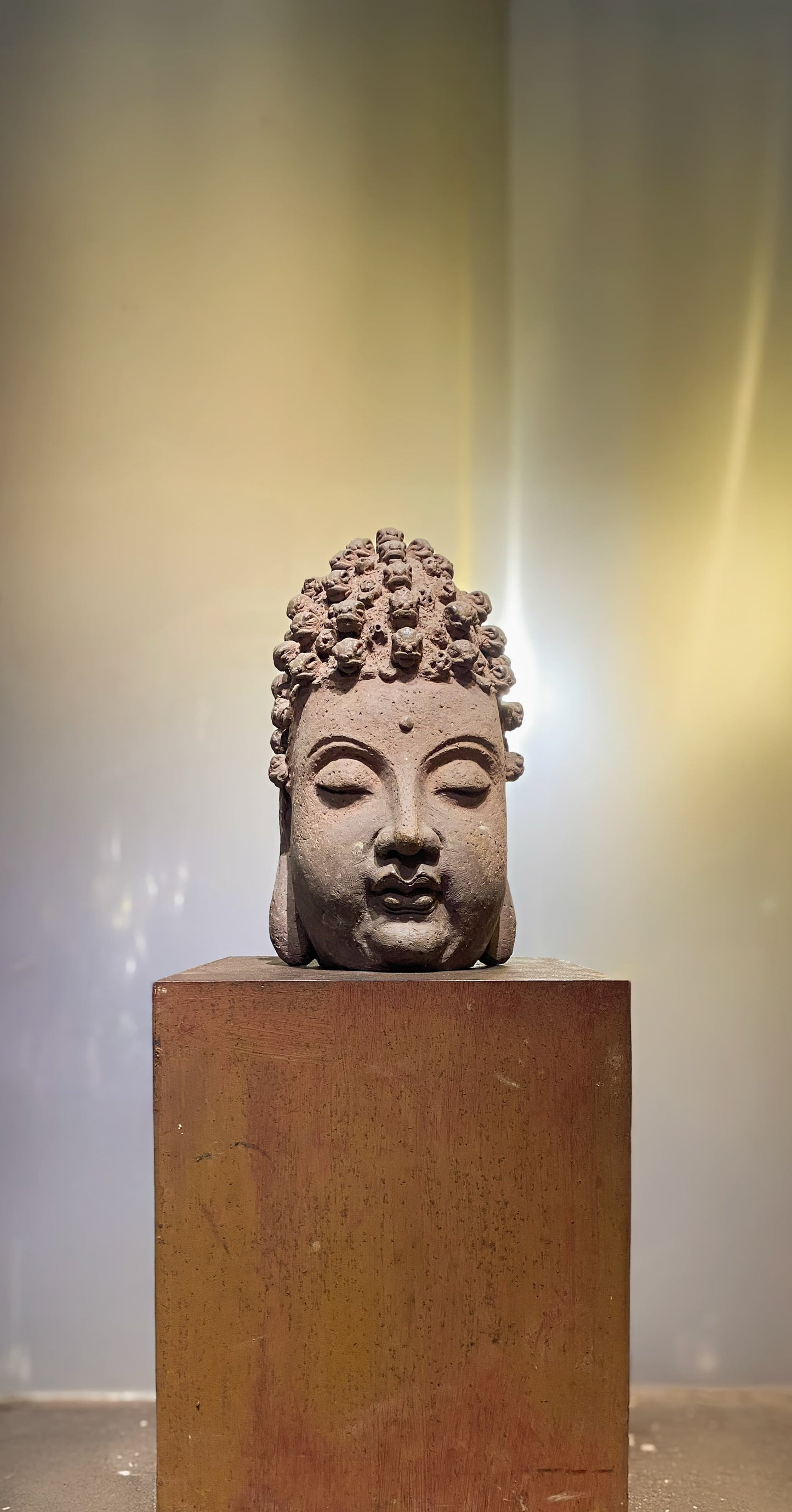 The Cycle of Rebirth: Qilin Buddha | Chamotte Ceramic Sculpture (14")