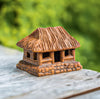 Thatched House Figurine | Unglazed Ceramic | 2.7" L