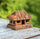 Thatched House Figurine | Unglazed Ceramic | 2.7" L
