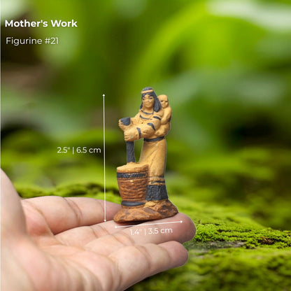 Set of 20 Handcrafted Ceramic Bonsai Mudmen Figurines