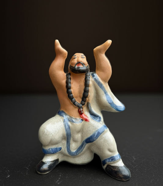 Lu Zhishen Figurine Bonsai Planter | Unique Ceramic Statue Pot
