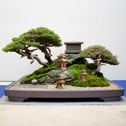 Japanische Miniaturpagoden (3er-Set) | Bonsai-Figuren &amp; Zen-Garten-Dekor