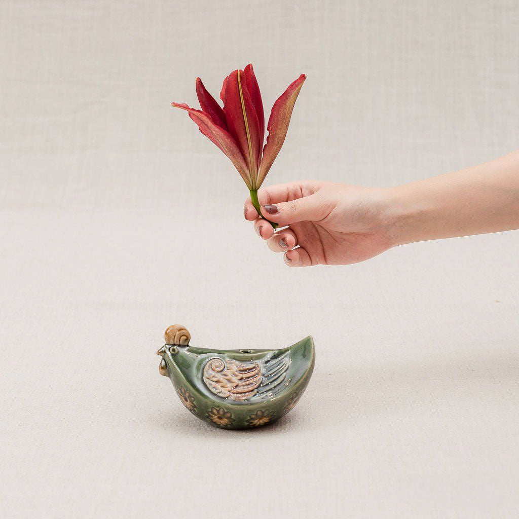 Vietnamese Ceramic Rooster Figurine