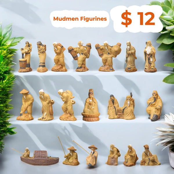 Bonsai-Schlammfigur | Handgefertigtes Tondekor (20 Stile)