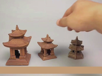 Miniature Japanese Pagoda Statue | Bonsai, Aquarium, Terrarium Decor