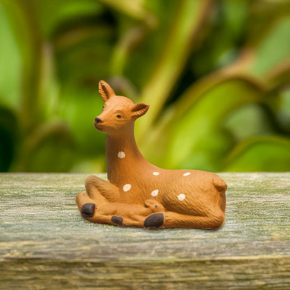 Ceramic Doe and Fawn Figurine